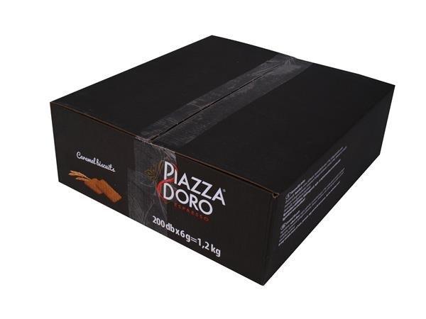 Keksz, dobozos, 200 db, "Piazza d'Oro", karamell