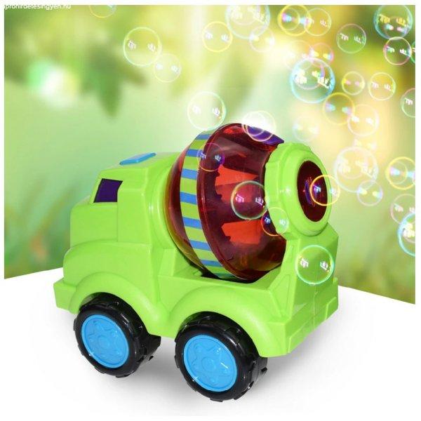 Betonkeverő alakú buborékfújó gép gyerekeknek - vidám színű, zenélő
játék (BBMJ)