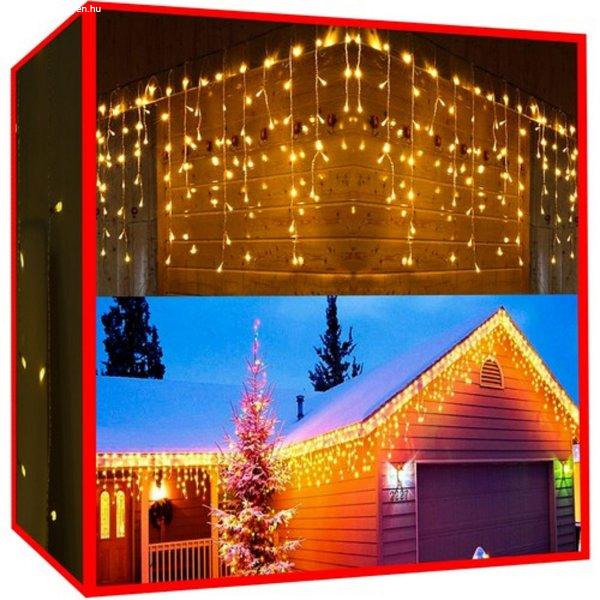 300 LED-es, toldható karácsonyi fényfüggöny kül-, és beltérre - 22,65
méter, meleg fehér (BB-11439)