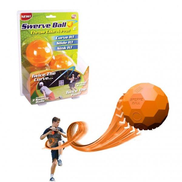 Swerve Ball 3 darabos profi baseball labda csomag trükkös szerváláshoz -
hexpropello dodecahedron formájú speciális labda csavart dobásokhoz (BBM)
