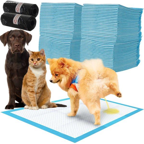 100 darabos 4 rétegű kutyapelenka csomag 2 tekercs kutyapiszok zacskóval - 33
x 45 cm (BB-17213)