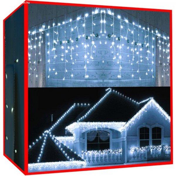 500 LED-es, toldható jégcsap fényfűzér, kül-, és beltérre - 16 m, hideg
fehér (BB-11437)