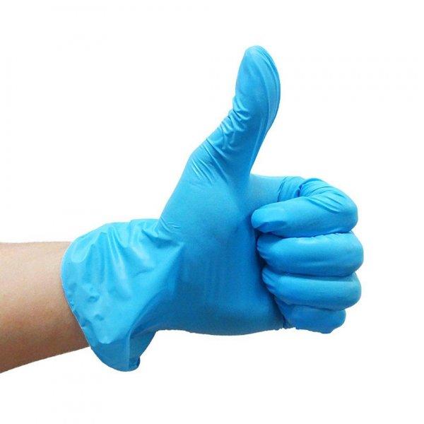 100 db latex mentes, antiallergén nitril kesztyű - élelmiszeripari és
egészségügyi felhasználásra is alkalmas - kék, M méret (BB-19561)