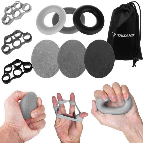 9 darabos edzőszalag készlet kéz-, és ujjgyakorlatokhoz - ujjpántok,
edzőlabdák és szilikon gyűrűk (BB-15561)