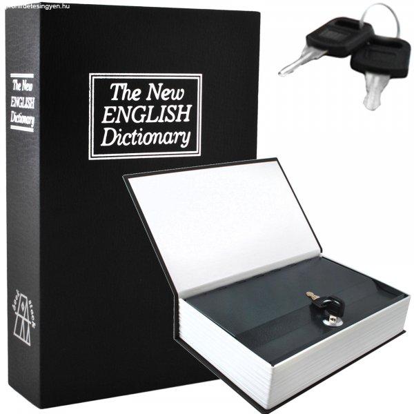 Zárható könyv alakú biztonsági széf - 2 darab kulccsal - papírpénzhez,
érmékhez egyaránt - 24 x 15,5 x 5,5 cm (BB-1212)