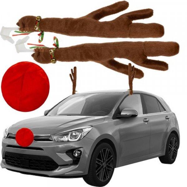 Karácsonyi autós dekoráció készlet - aganccsal és orral (BB-20223)