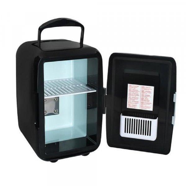 Mini hordozható hűtőszekrény - hűtési és fűtési funkcióval, 4L-es
kapacitás - fekete (BB-5794)