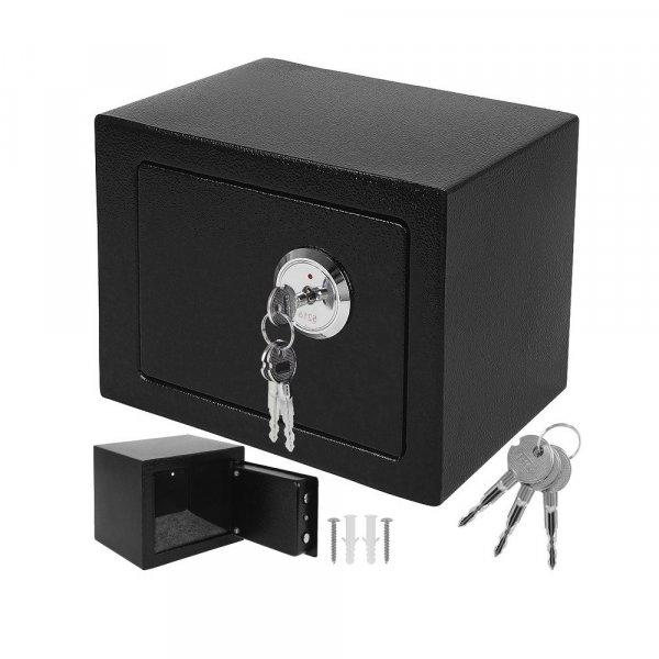Falra szerelhető biztonsági széf - 3 darab kulccsal, 23 x 17 x 17 cm, fekete
(BB-8800)