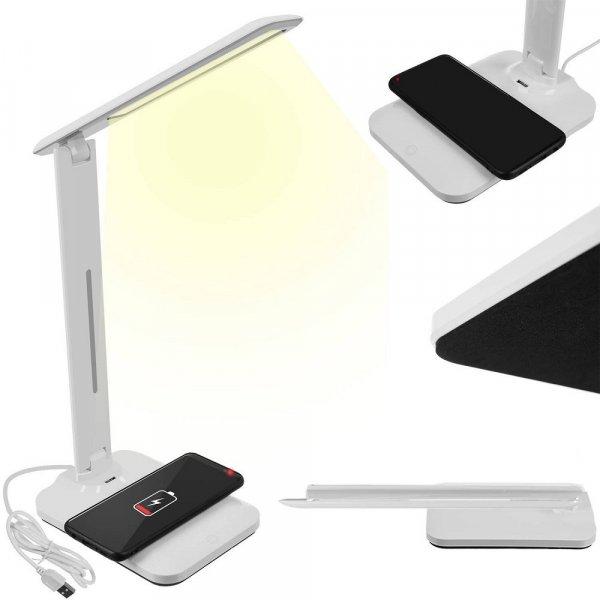 Multifunkcionális vezeték nélküli LED-es asztali lámpa telefontöltővel -
3 világítási mód (BB-15989) (KF)
