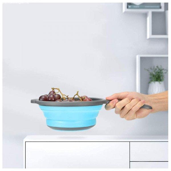 Szilikon tésztaszűrő kényelmes nyéllel - összecsukható zöldségmosó -
25 cm (BBKM)