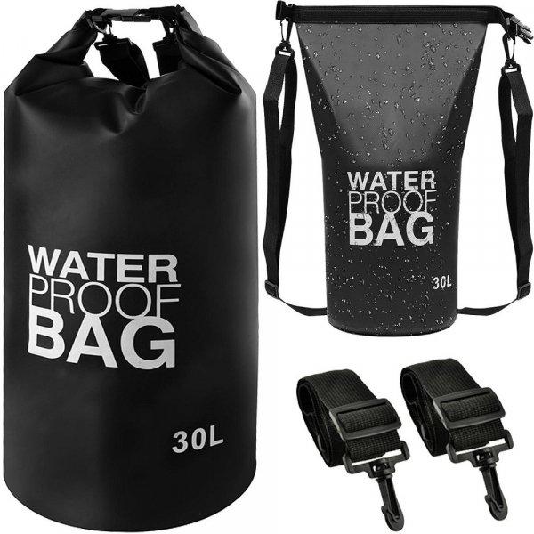 PVC anyagból készült praktikus vízálló táska állítható pánttal -
kiránduláshoz, strandoláshoz - 30 L (BB-6903)