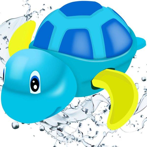 Felhúzható bébi teknős alakú készségfejlesztő fürdőjáték
fürdőkádba, medencébe – kék és sárga színű (BB-4479)