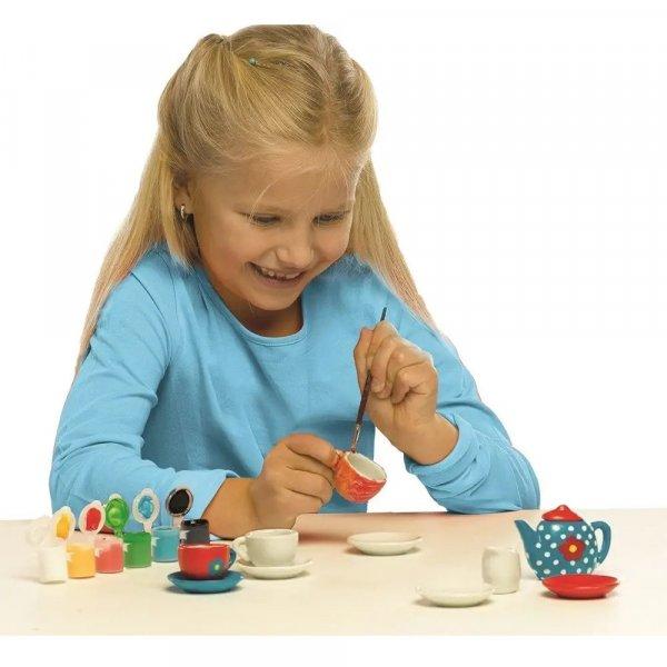 15 db-os 2in1 kifesthető porcelán teás készlet gyerekeknek - kreatív
játék és babakonyha felszerelés (BBJ)