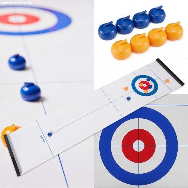 Asztali curling játék kiteríthető pályával - 122 x 43 cm (BBM)