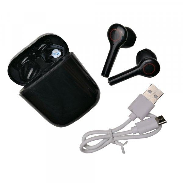 SPY TWS Bluetooth headset akkus töltődobozzal, fekete színben (BBV)