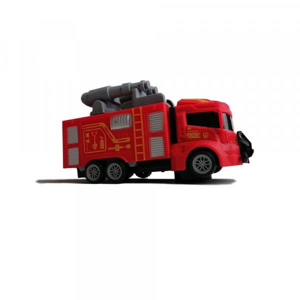 Világító és zenélő, élethű tűzoltóautó mozgatható vízágyúval
(BBJ)