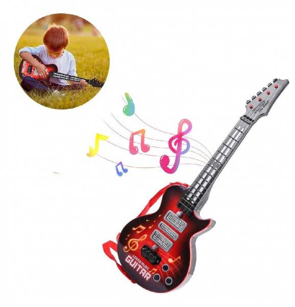 Világító játék elektromos gitár gyerekeknek - 4 húros (BBJ)