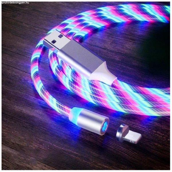 Lenyűgözően villogó mágneses USB töltőkábel cserélhető fejekkel –
RGB (BBL)