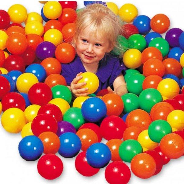 60 db-os műanyag labdák vidám színekben labdamedencékhez - kül és
beltéri használatra egyaránt (BBJ)