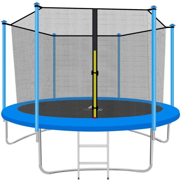 Kerti trambulin biztonsági hálóval - 244 cm - kék  (BB-7982)
