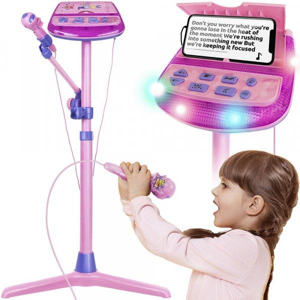 Gyermek karaoke készlet mikrofonnal és állvánnyal - profi karaoke szett
(BB-11472) (KF)