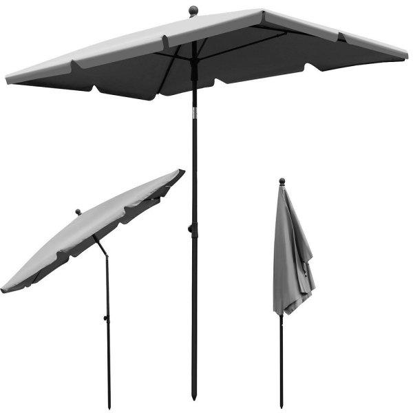 Állítható magasságú, szögletes, UV szűrős napernyő – szürke (170-243
cm) (BB-12113)