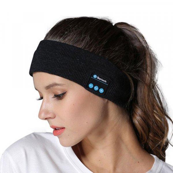 Bluetooth fejpánt zenehallgatáshoz és sportoláshoz - fekete színben (BBV)