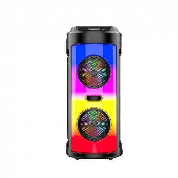 ZQS-4248 LED-es Bluetooth-os party hangszóró karaoke mikrofonnal és
távirányítóval (BBV)