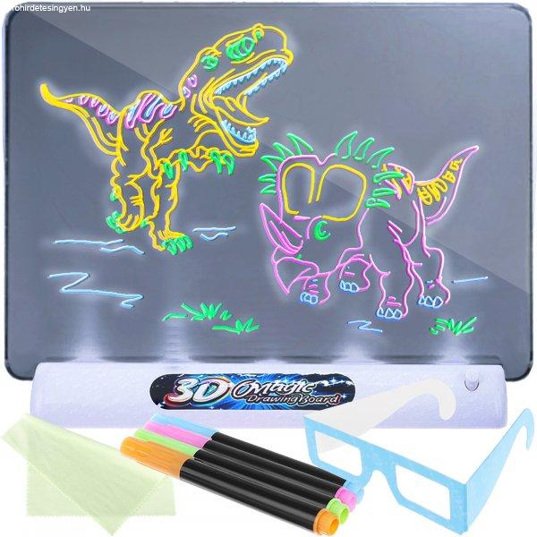 Mágikus világító 3D-s rajztábla gyermekeknek (BB-9141) (BBMJ) (BBM)