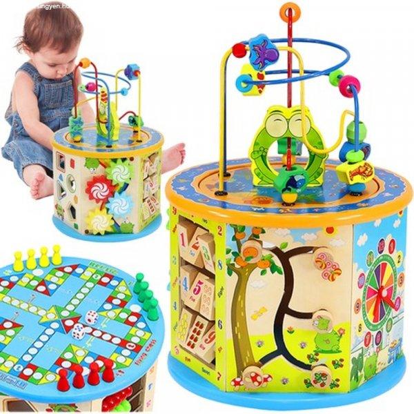 8IN1 fa kockákból álló foglalkoztató, készségfejlesztő játék
kisbabáknak (BB-7711)