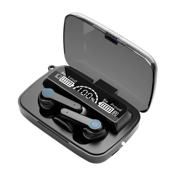 M19 vezeték nélküli  bluetooth headset  digitális kijelzővel,
töltődobozban (BBV)