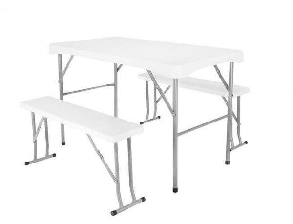 Összecsukható kerti asztal padokkal (BB-9998) (KF)