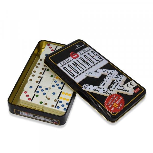 Klasszikus dominó játék szett - Praktikus tárolóban (BBM) (KF)