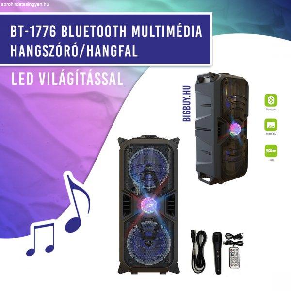 BT-1776 Bluetooth multimédia hangszóró/hangfal  LED világítással 51cm
(BBJH)