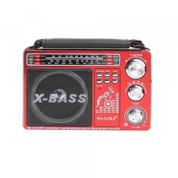 X-BASS Hordozható FM rádió és MP3 lejátszó beépített LED fényvetővel
(BBJH)