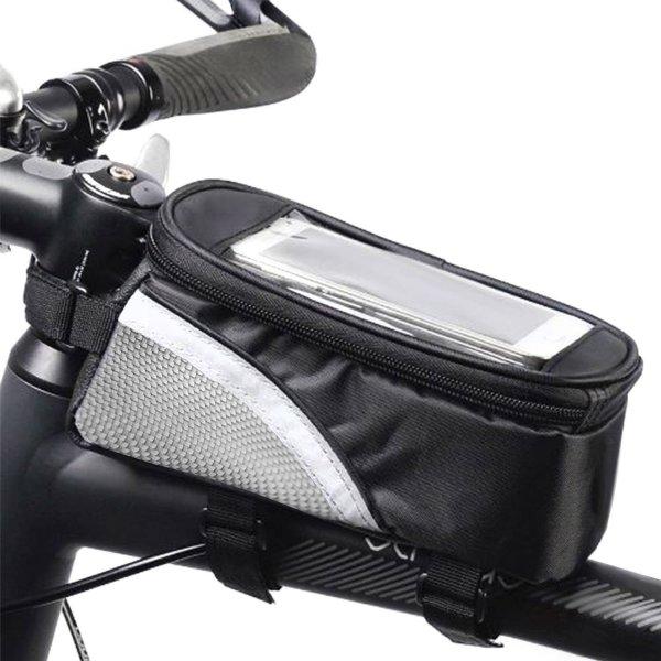 Kerékpárra szerelhető GPS és mobiltelefontartó - vízálló,
fényvisszaverő csíkkal, nyomásérzékelős résszel (BB-1268)