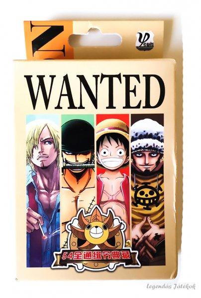 One Piece - Wanted jellegű anime francia kártya