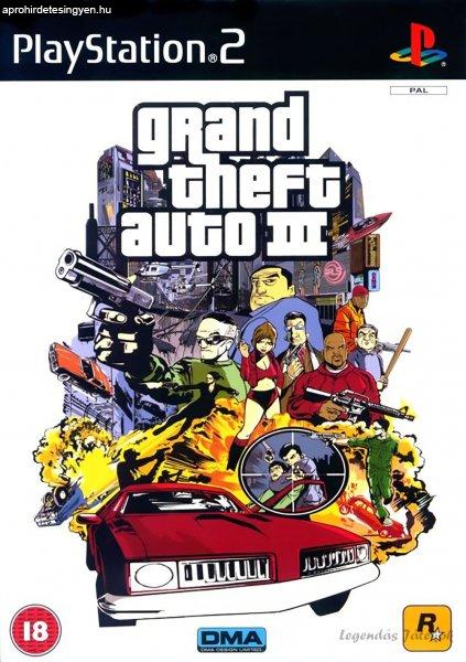 GTA 3 Grand Theft Auto 3 Ps2 játék PAL (használt)