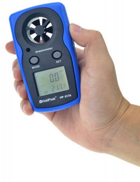 HOLDPEAK 817A Digitális szélerősség és hőmérsékletmérő, 0-30m / sec,
-10°C- +60°C.