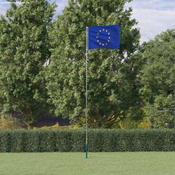 vidaXL európai uniós alumínium zászló és rúd 5,55 m