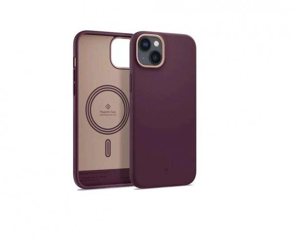 Caseology Nano Pop Apple iPhone 14 Plus MagSafe Szilikon Tok - Burgundi