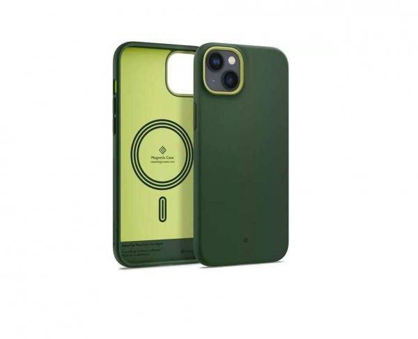Caseology Nano Pop Apple iPhone 14 Plus MagSafe Szilikon Tok - Zöld
