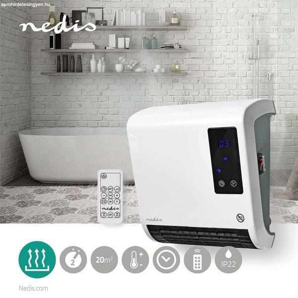 Nedis Fürdőszoba melegítő 2000W, fürdőszobai fűtőtest, és
gyorsfelfűtő állítható termosztát, 2 fűtési mód, IP22, távirányító,
fehér, Nedis htba20wt