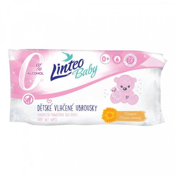 Nedves törlőkendő Linteo Baby 72 db Soft and cream