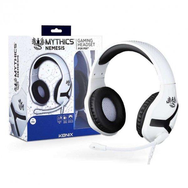 KONIX MYTHICS NEMESIS PLAYSTATION 5 (PS5) gamer headset / fejhallgató - FEHÉR
- 3,5mm Jack, mikrofon, 40mm-es hangszórók - GYÁRI