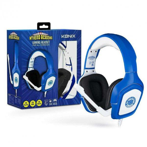 KONIX MY HERO ACADEMIA gamer headset / fejhallgató - KÉK / FEHÉR - 3,5mm
Jack, mikrofon, 40mm átmérőjű hangszórók - GYÁRI