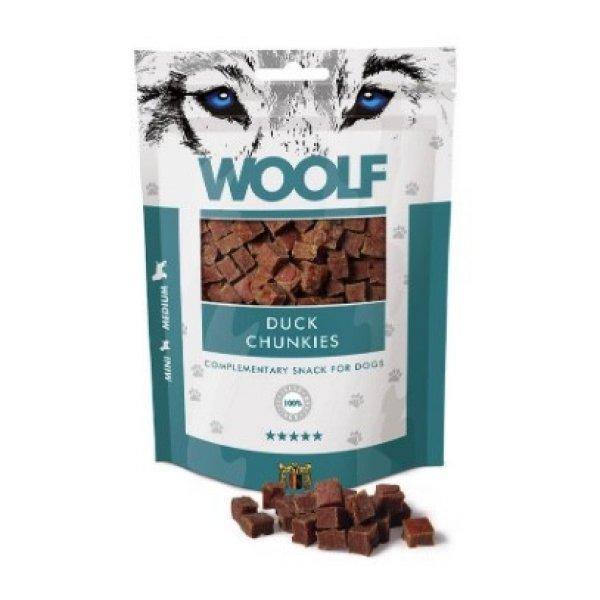 Woolf duck chunkies tréning snack jutalomfalat kacsahús kockák 100g