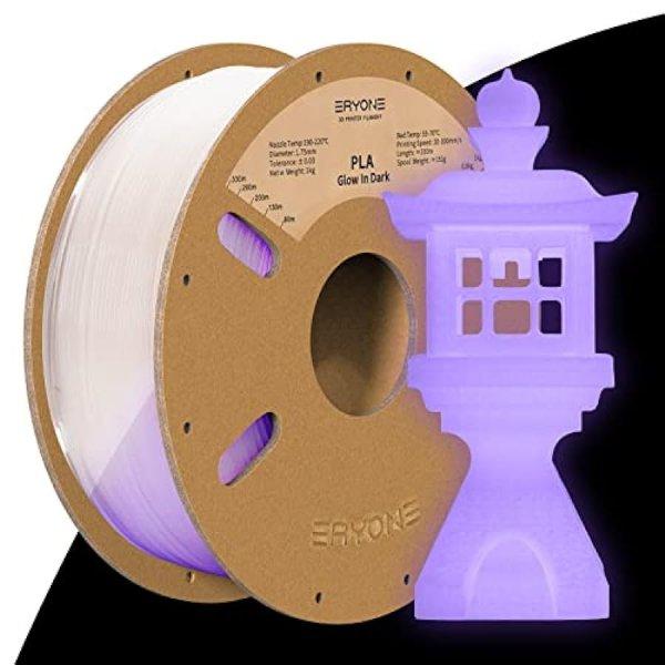 Eryone Glow in Dark PLA foszforeszkáló lila (purple) 3D nyomtató Filament
1.75mm, 1kg/tekercs