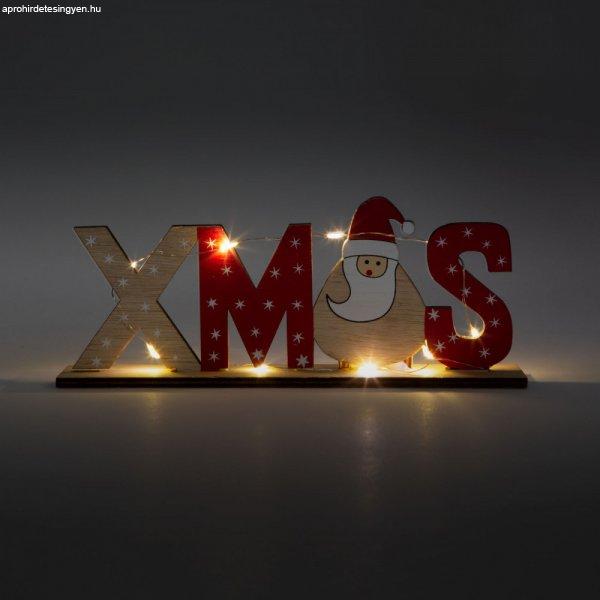 LED-es karácsonyi polcdísz - mikulásos - 21 x 4 x 8,5 cm