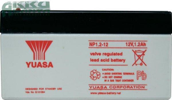 YUASA 12V 1,2Ah akkumulátor NP1.2-12